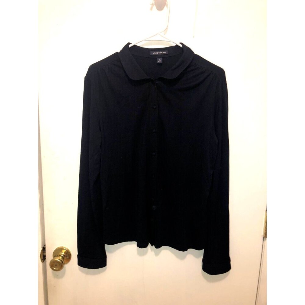 Lands' End Black Women's Cardigan Top